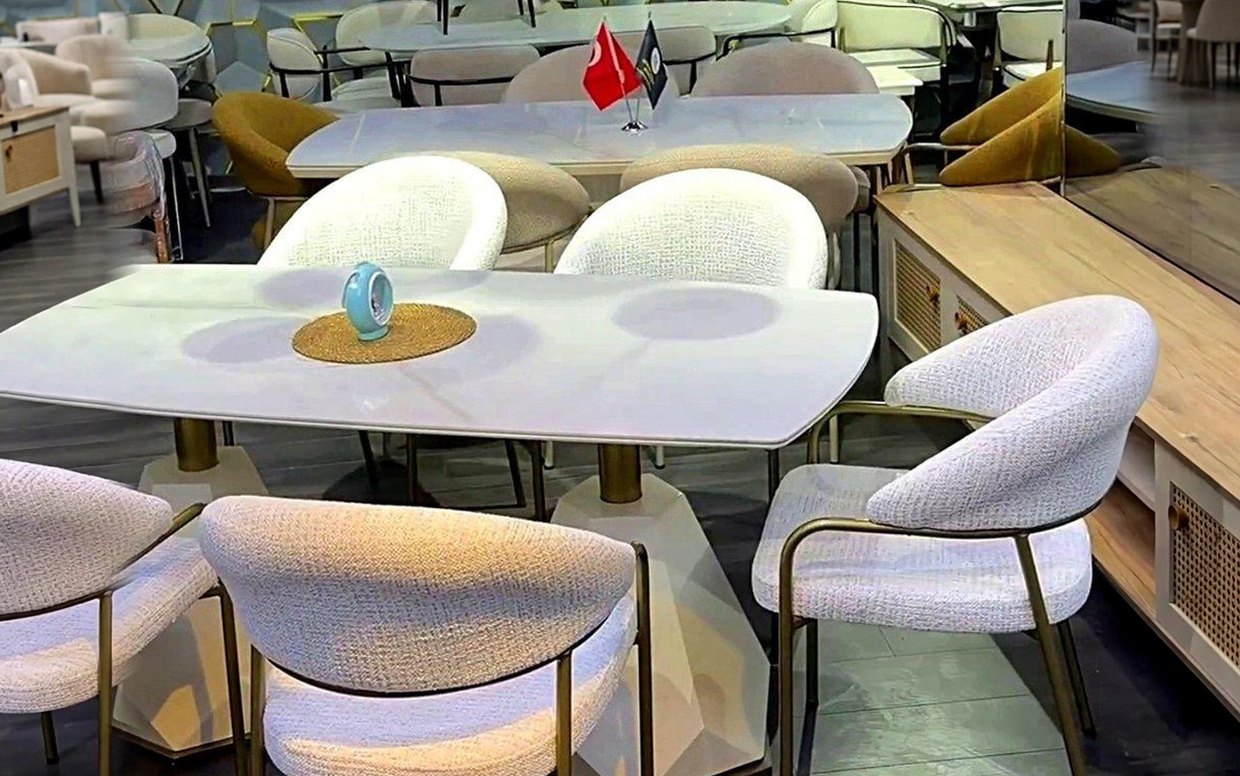90x180 Porselen Masa ve Rüya Sandalye Takımı